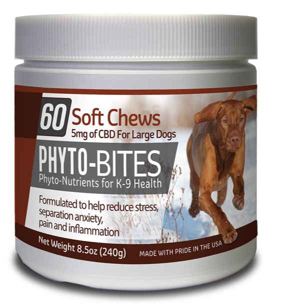 PHYTO BITES DOG TREATS  60/CT - 5mg CBD - cbd2live.com