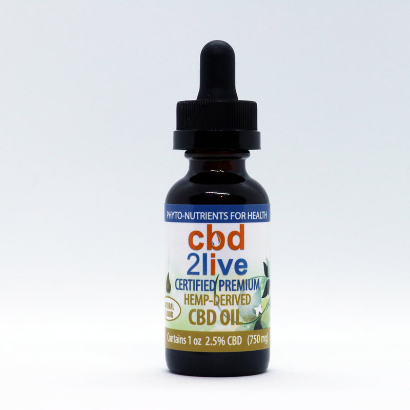 Hemp Oil - 30 ml - 750 mg CBD - Natural - cbd2live.com