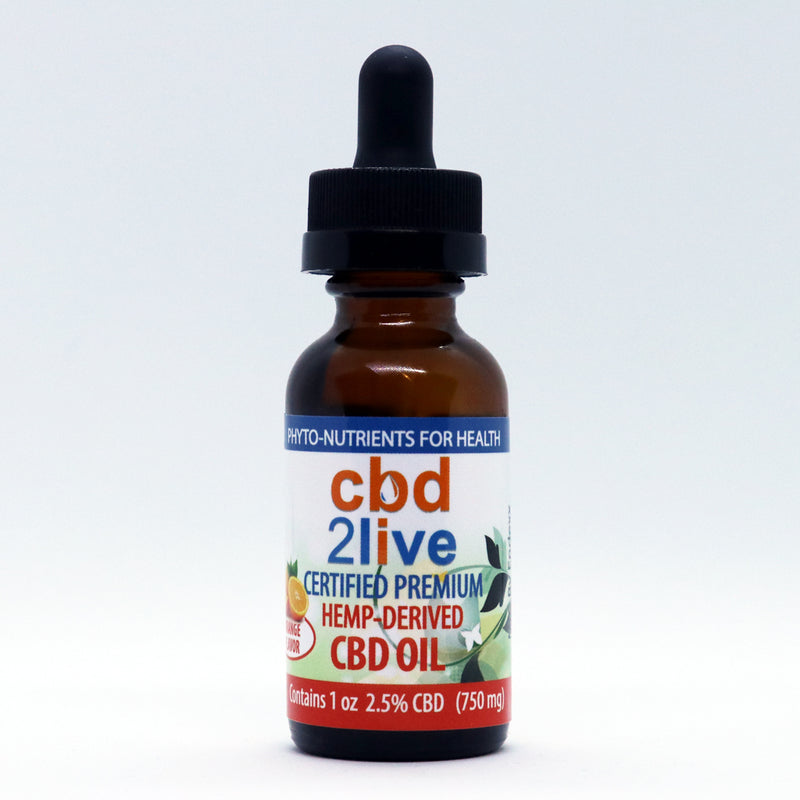Hemp Oil - 30 ml - 750 mg CBD - Orange - cbd2live.com