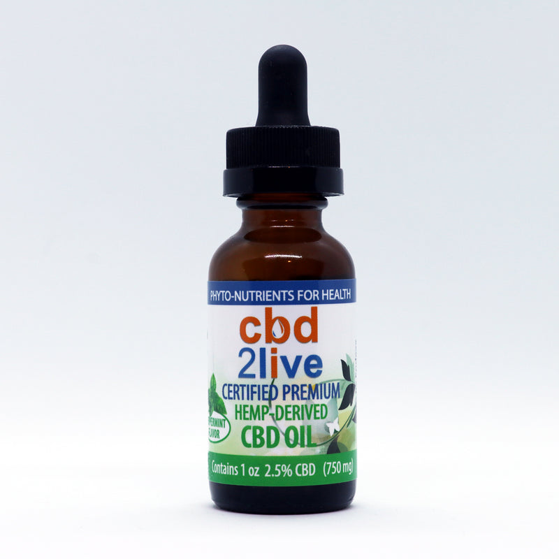 Hemp Oil - 30 ml - 750 mg CBD - Peppermint - cbd2live.com